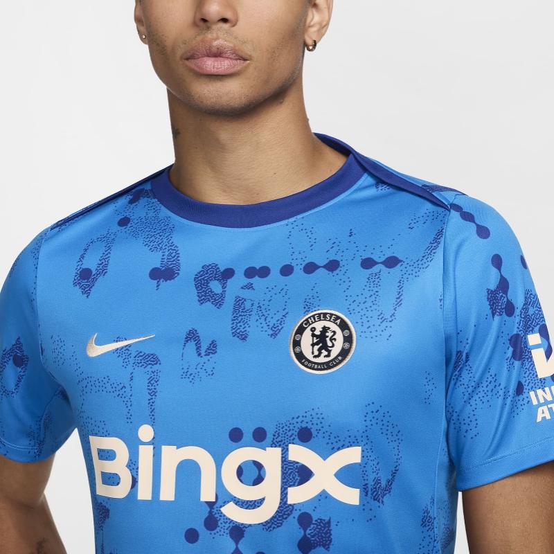 Nike Академия ФК Челси Pro Мужской топ Nike Dri FIT для футбола с коротким рукавом Pre Match FN9646-436