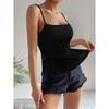 Новый летний повседневный темпераментный облегающий сексуальный жилет футболка без рукавов подтяжки универсальный топ без бретелек для женщин