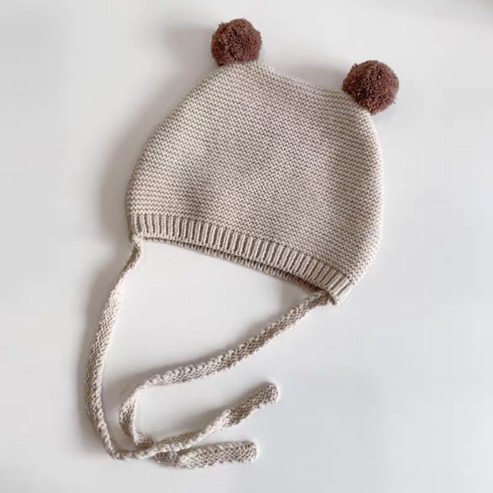 2-24 Months Toddler Knitted Hat Korean Infant Bonnet New Baby Ear Protection Hat