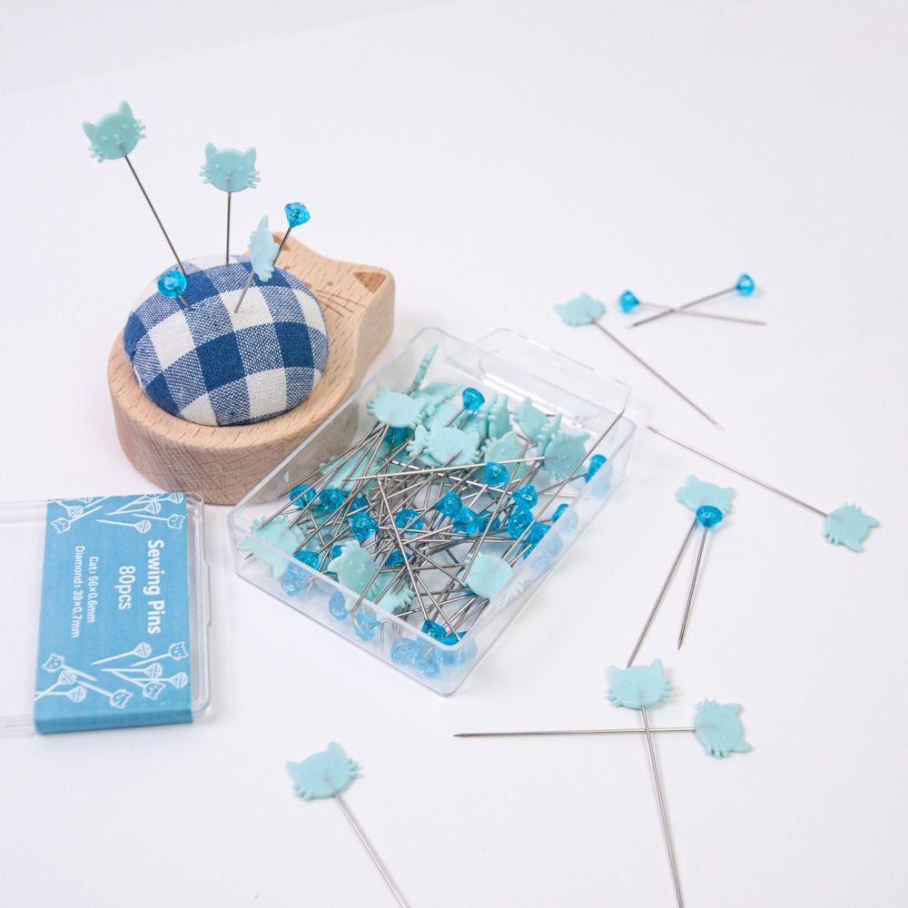 80pcs DIY Crafts Sewing Pin Holder Multi-Color Safety Pins Durable Pin Cushion  Apparel Accessories
