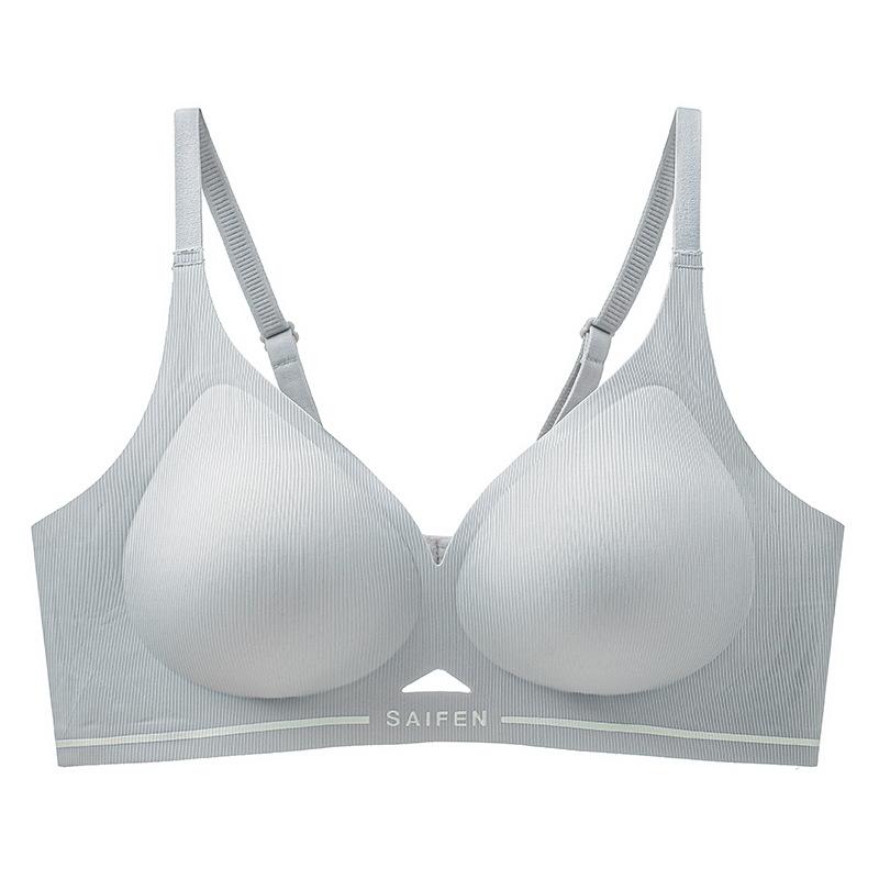 New jelly soft support V-neck underwear small chest gathering non-marking anti-sagging non-magnetic nude bra cover