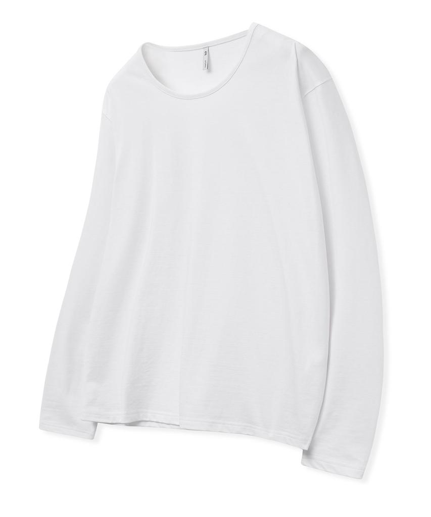 WEST GRAND BOULEVARD [2Pack] Semi-Over Silket Cotton U-Neck Long Sleeve (5 Colors)