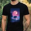T-Shirt Herren Elefant an Vollmond Motiv Baumwolle Größe XS bis 5XL