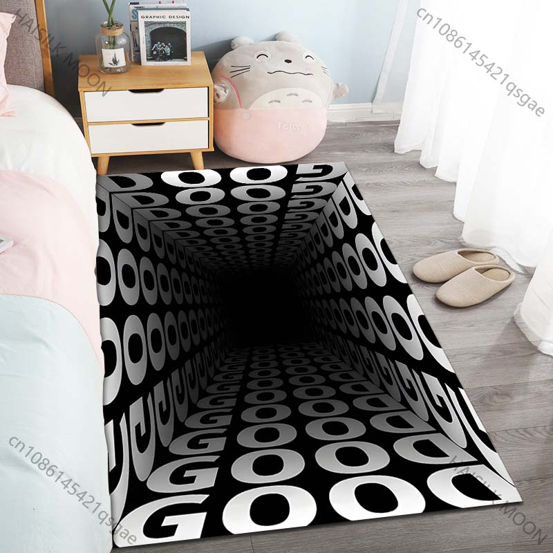1PC Text infinity tunnel Carpet for Living Room Bedroom Sofa Home Decor Rus Non-slip Floor Mat Luxury Gift Multiple sizes