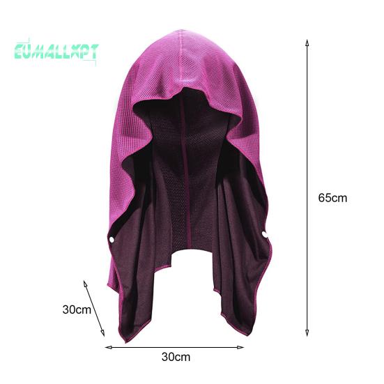 Охлаждающее полотенце с капюшоном, впитывающее пот, очень мягкое, защита от солнца, быстросохнущее полотенце для пота, накидка на шею, спортивные принадлежности