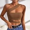 New Summer Casual Temperament Slim Fit Sexy Vest T-Shirt Sleeveless Suspender Versatile Top Strapless Women
