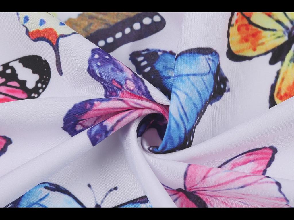 Новое длинное платье без рукавов с принтом бабочек 2020 года