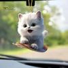 Милый кулон в виде кота, акриловое зеркало заднего вида, подвеска на рождественскую елку, украшение в виде мультяшного котенка, подарок для любителя кошек
