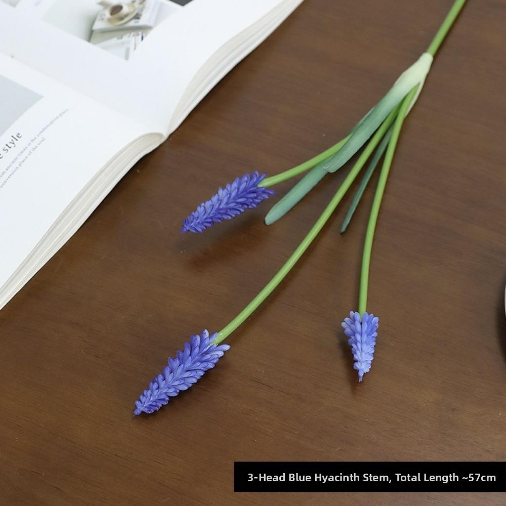 3D Гиацинты Искусственные Цветы с Листьями Реалистичный Букет Искусственных Гиацинтов Поддельный Букет Свадебное Украшение