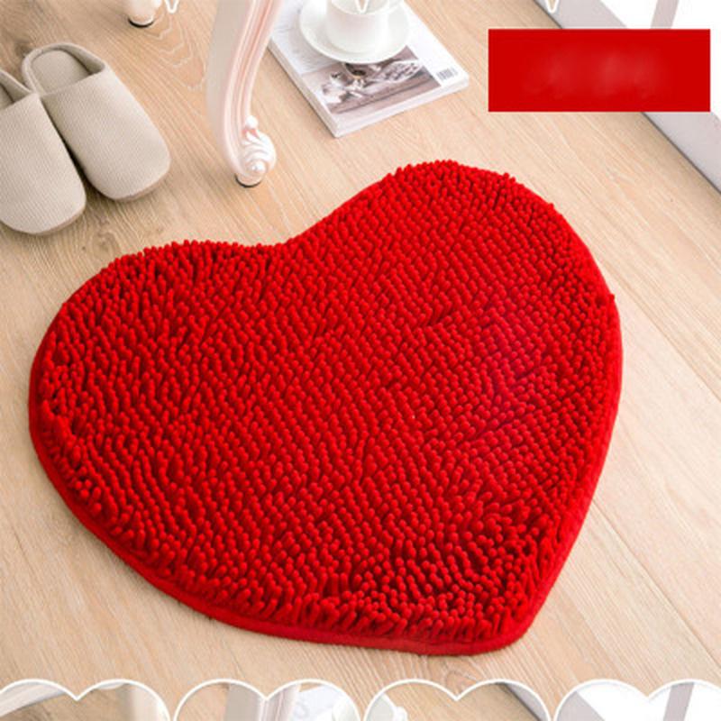 Противоскользящий водопоглощающий коврик для ванной комнаты в форме сердца, ковер