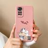 Чехлы для Xiaomi Redmi Note 11S Мультяшный Жидкий Силикон Полное Покрытие Защита от Падений Чехол для Xiaomi Redmi Note11S 11 S Coque Capa