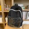 Middle School Student Backpack Solid Color Women's Large Capacity Schoolbag