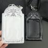 Kpop Photocard Holder Student Bus Card Protective Photo Sleeves Love Cross Small Card Storage Case Pendant Lovely Id Card Holder
