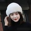Норковая шапка для женщин Норковая шапка для матерей среднего и пожилого возраста Зимняя шапка для активного отдыха Защита ушей и тепло Норковая шапка