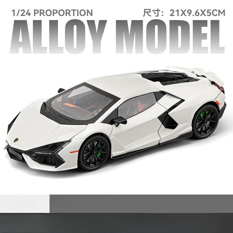 1:24 Lamborghini Revuelto Racing Car Alloy Metal Model Computer Desktop Ornaments Trendy Decoration Birthday Present For Boys
