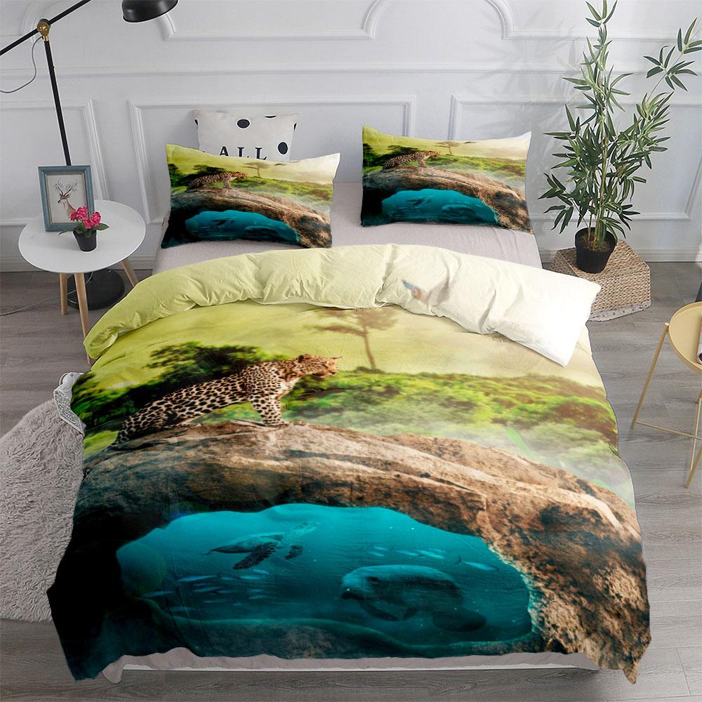 Комплект постельного белья Great Cheetah, односпальный двуспальный, размер Queen King, размер US Twin, полный комплект постельного белья размера King Size