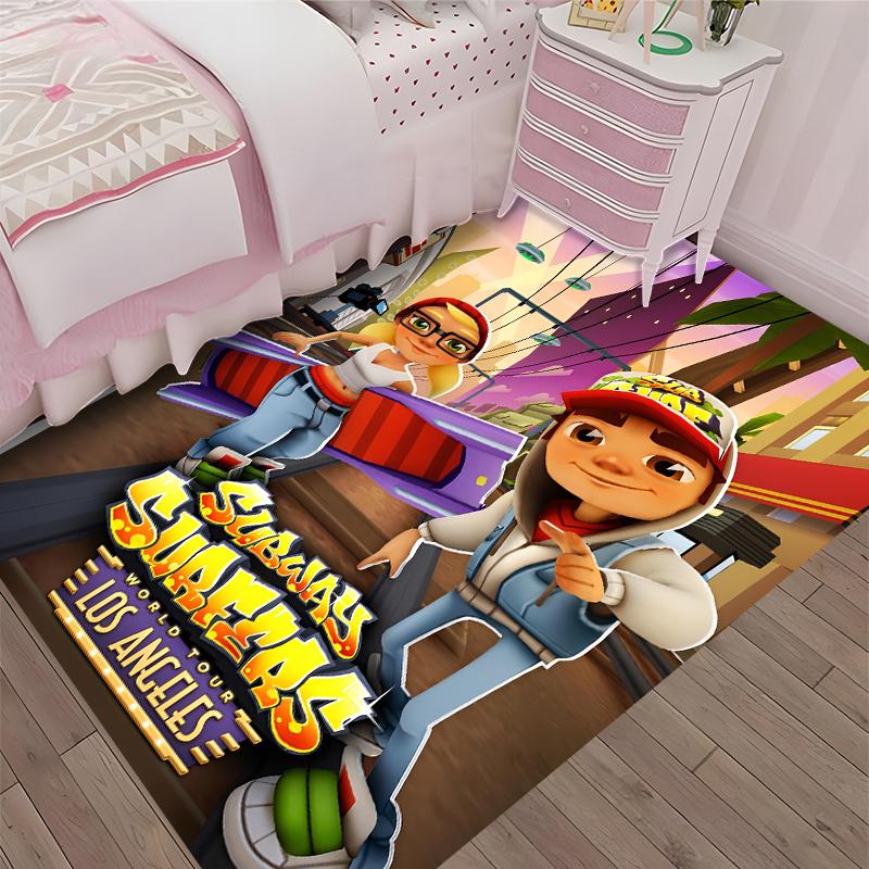 Ковер с принтом Subway Surfers, Коврик для офисного кресла, Гостиной, Спальни, Кухни. Декор, Подарки.