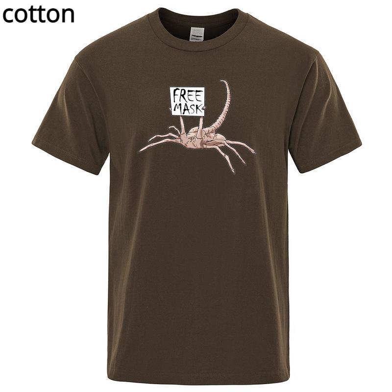 Alien Free Mask Printed T Shirt Brand Short Sleeve Men T-Shirt