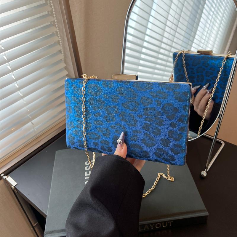 Ретро мода сумка с леопардовым принтом женская новая нишевая универсальная на плечо, через плечо, сумка-мессенджер, сумка для поездок на работу с цепочкой