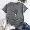 Summer Round Neck Printed Top Fashionable Casual Short Sleeved Women's Pure Cotton T-shirts