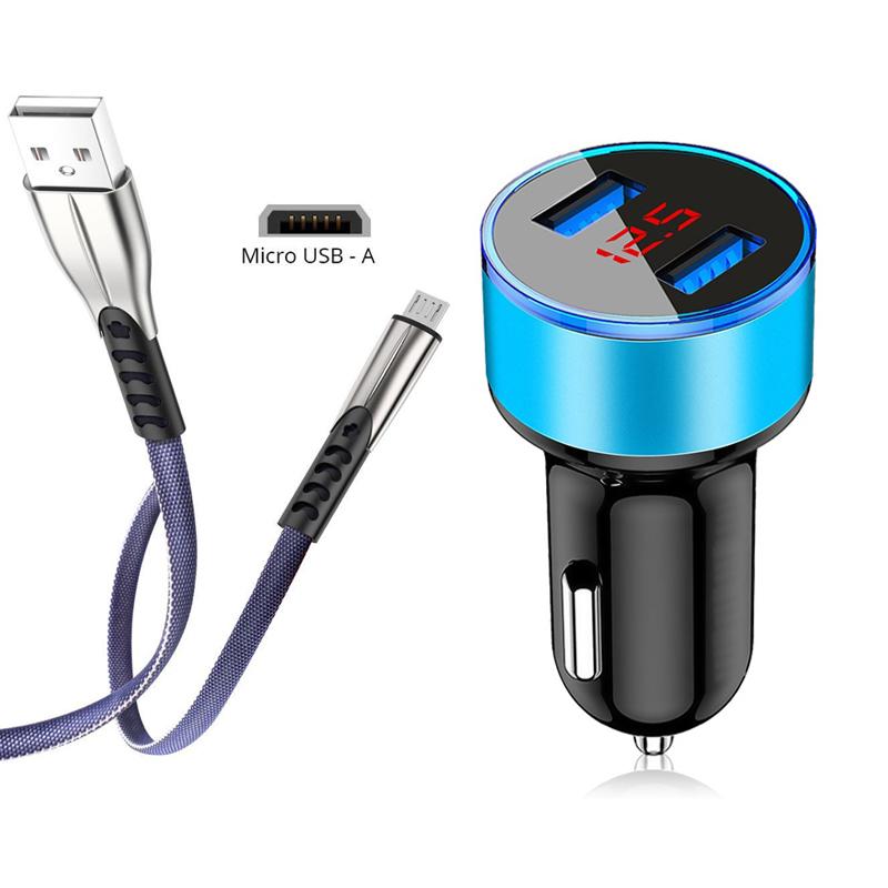 Автомобильное зарядное устройство, кабель Micro USB, быстрое зарядное устройство для сотового телефона для Xiaomi Redmi Note 6 5 4 Pro 7a 6a 5a 4a 5x 4x 5 Plus F1 с ЖК-дисплеем