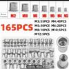 150/165Pcs Assorted Sizes Rivet Nut Kit SAE & Metric Nutsert Kit  DIY Projects