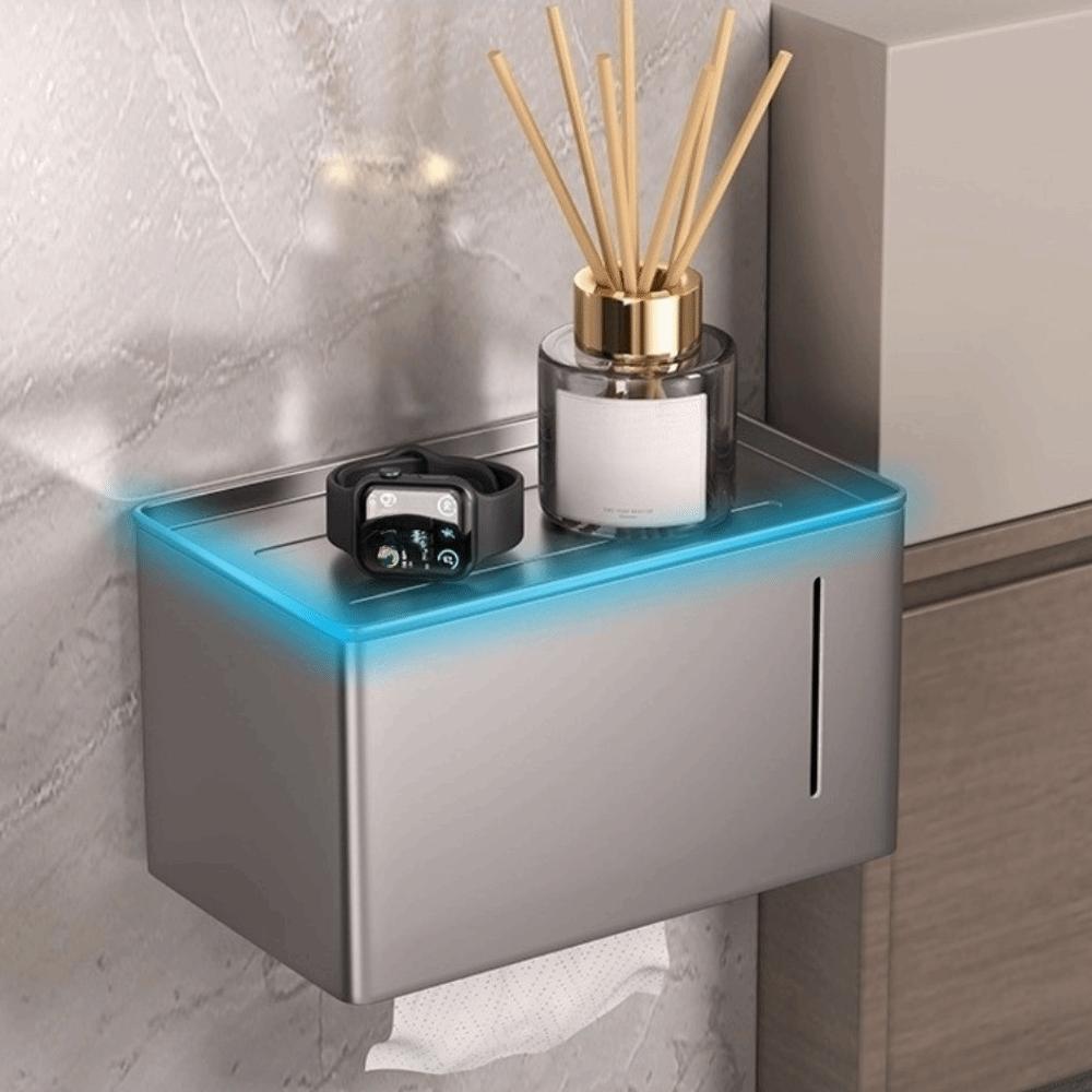 Waterproof Bathroom Tissue Rack Non Perforated Tissue Storage Case No Punching Roll Paper Box  Home