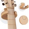 BURNING&LIN Folding Guitar Wall Mount Hanger, Solid Wood and Cork Original Design, Space-Saving Mount Holder, Hook Stand Wall for Acoustic, Banjo, Bas