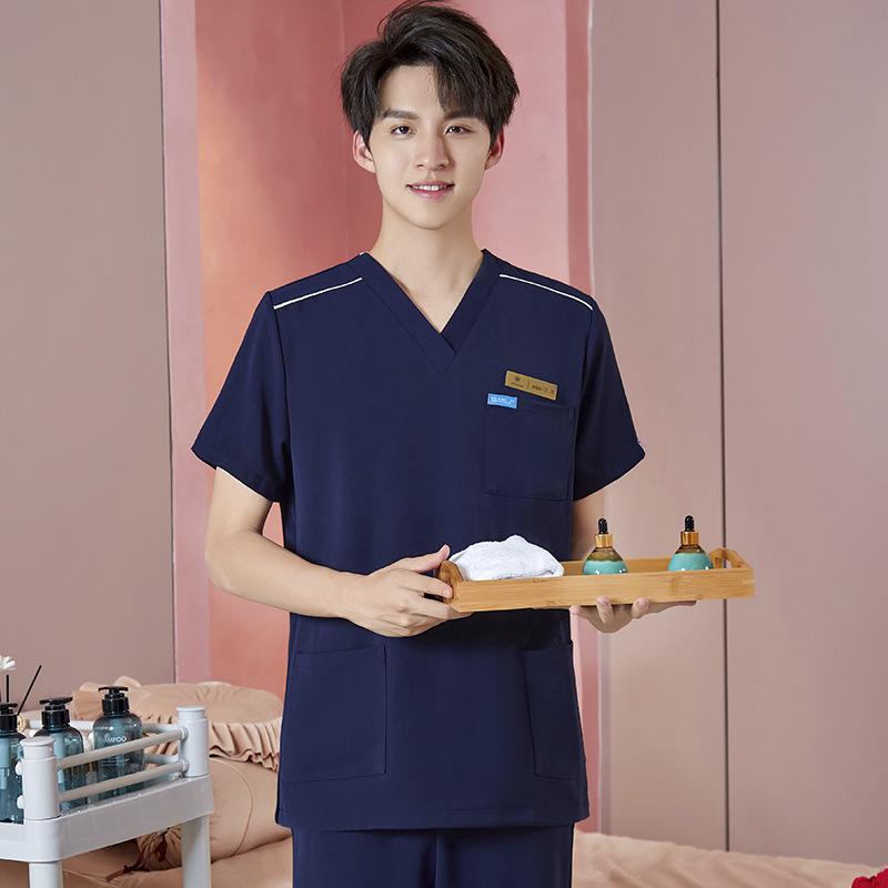 Unisex High-End Spa & Sauna Uniform Set for Beauty Technicians and Postpartum Recovery Specialists.