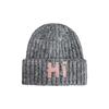 Letter knitted wool hat children autumn and winter students versatile headgear big head circumference thickened warm ear protection cold hat