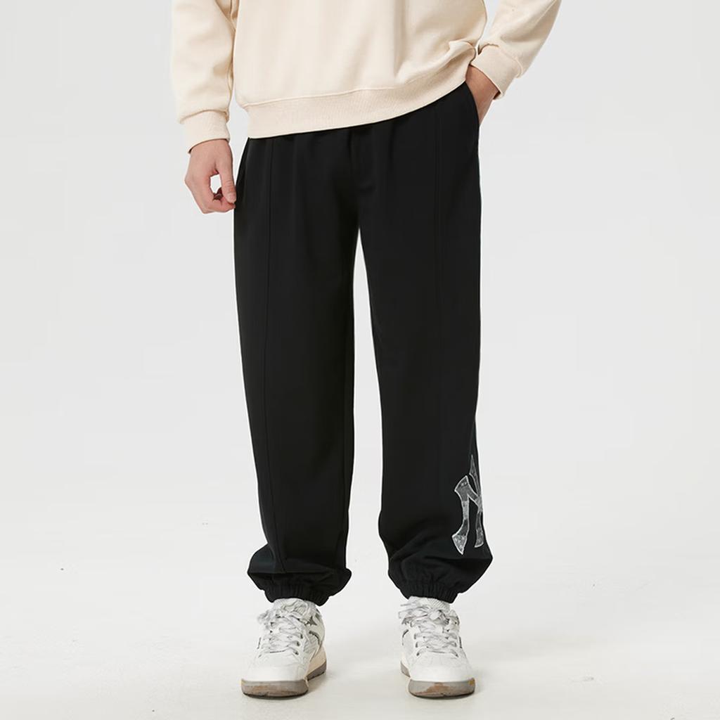 MLB Casual Pants Unisex New York Yankees/Black Moderate Cuffed Pants 3APTM0161-50BKS