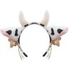 Frcolor Plush Cow Headband Bowknot Bell Cow Ear Horn Hair Hoop Festival Stage Performance Animal Cosplay Ornament Party Favors