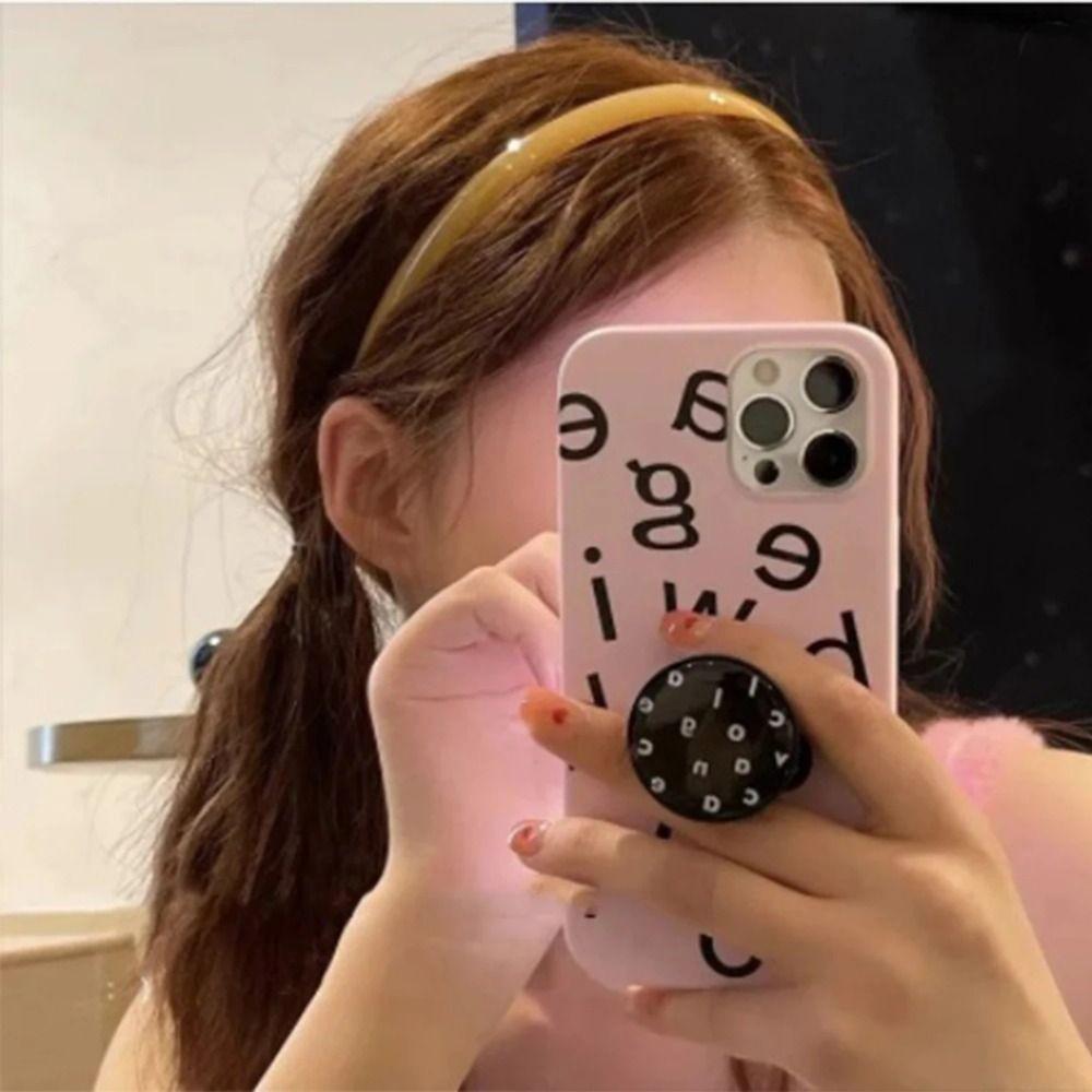 Тонкий акриловый ободок для волос однотонный пластиковый обруч для волос простой ободок для волос цвета желе макияж