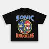 SONIC x KNUCKLES Футболка с коротким рукавом Мужская Женская S-5XL Унисекс Футболка
