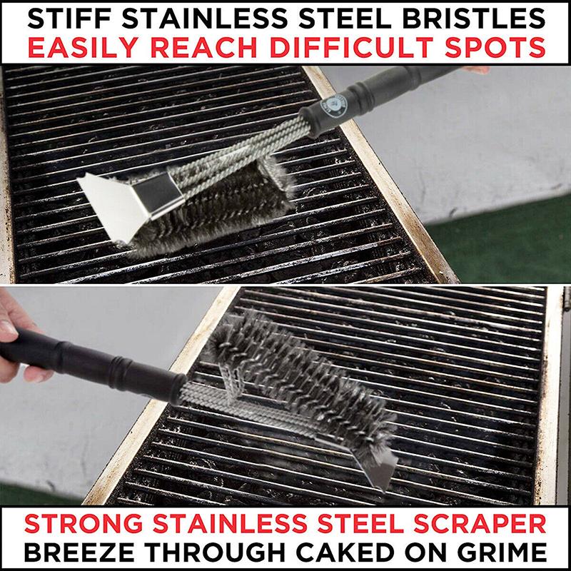 Bbq Grill Brush Scrubber Barbecue Cleaning Tool Stainless Steel Wire