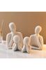 Decorative Family with Two Children Object Trinket Sculpture Concrete