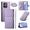 Wallet Case for 600 Lite 5G - Leather/PU, Purple, With Lanyard