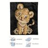 1pc Soft Flannel Blanket with Cute Lion Face - All-Season Cozy Throw, Machine Washable Gift for Home, Office, or Travel - Perfec