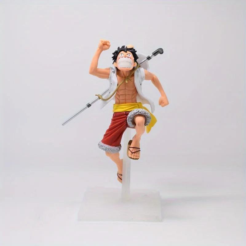 17cm Anime One Piece Figure Luffy Ace Sabo Three Brothers Running Posture Statue Model PVC Desktop Action Figure Toy Gifts