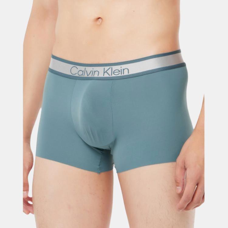 Calvin Klein Мужское нижнее белье с логотипом средней посадки, эластичное, дышащее, зеленое NB4089-POF