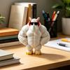 Забавная статуэтка носорога для рабочего стола, 3D-печатная фигурка мускулистого животного в солнцезащитных очках и с наушниками, новинка, классный орнамент-носорог для домашнего декора