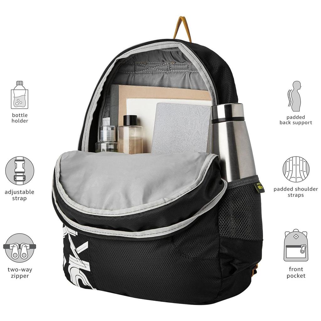 Черный повседневный стандартный рюкзак Skybags Brat One Size, длина 46 см