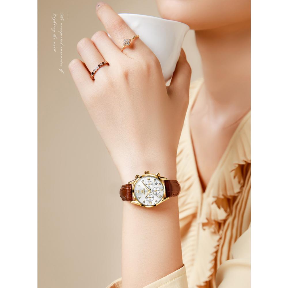 OLEVS New Watch Elegant Fashion Trend Waterproof Luminous Quartz Watch Women's Watch