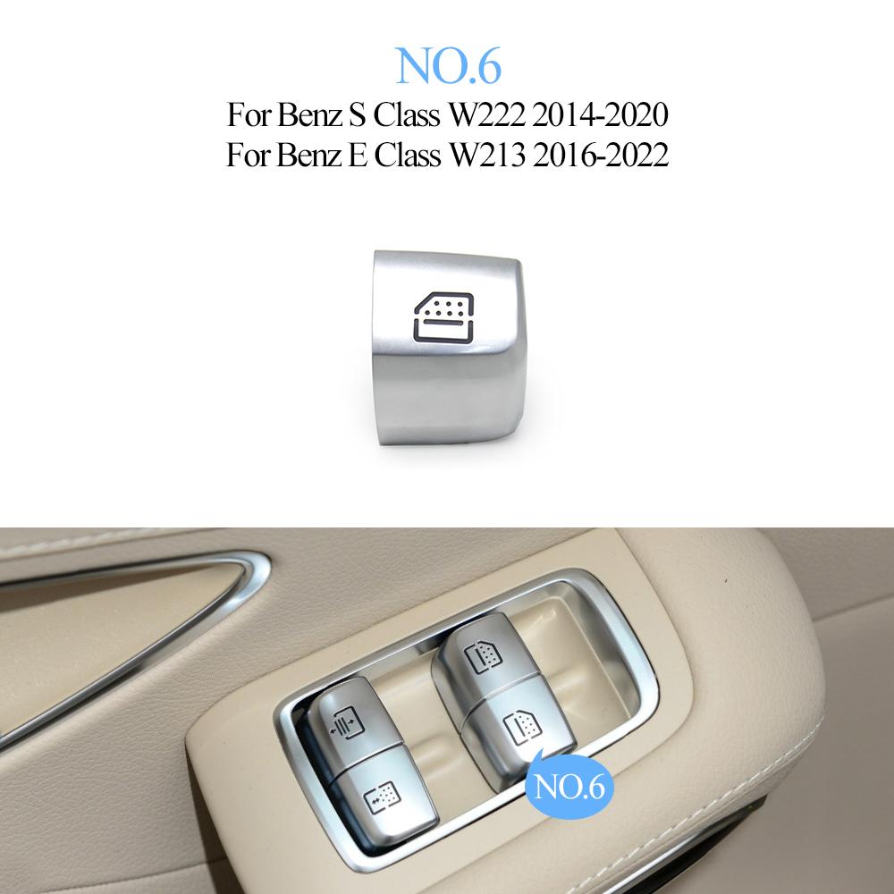 Car Front Rear Window Switch Repair Button Caps Key Cover Trim For Mercedes Benz E S Class W213 W222 E300 E350 S320 S350 S450
