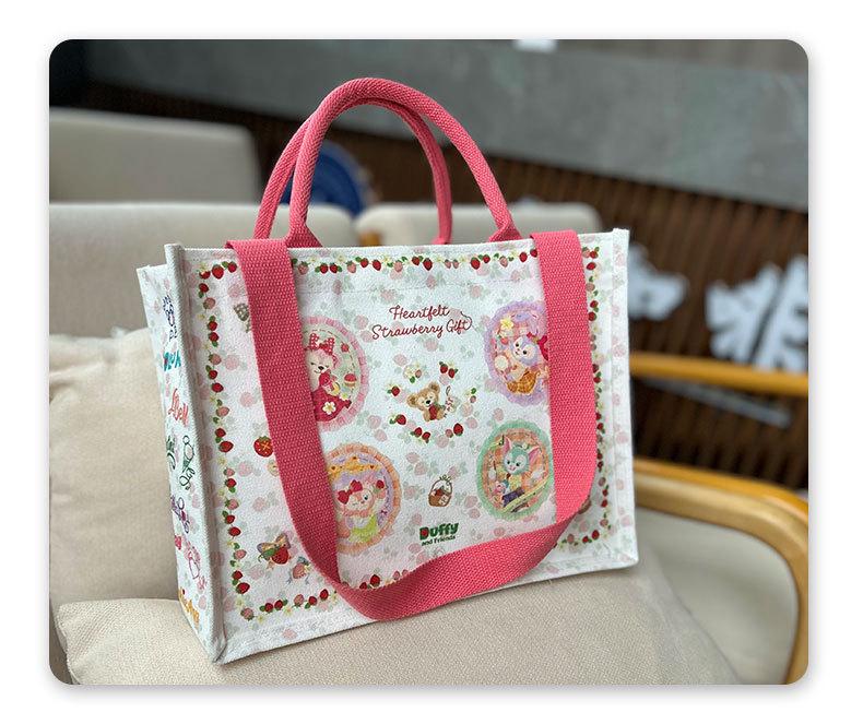 Персональная 3D-сумка-кроссбоди-тоут высокого класса для предприятия с лентой – Холщовая сумка-тоут с полноцветной печатью для университета