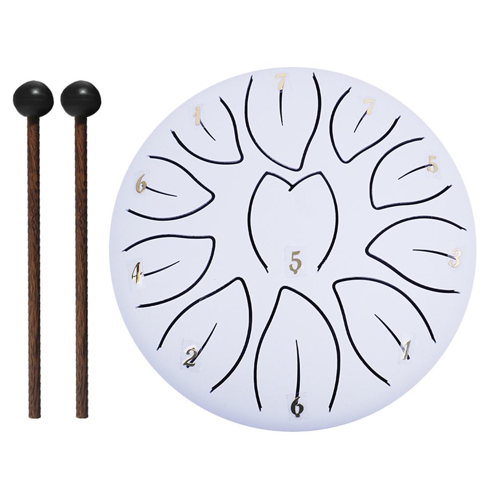 6-дюймовый 11-нотный стальной язычковый барабан с барабанными палочками, молоточками, медиаторами, ударными инструментами, барабаном Sound Healing, ручными барабанами