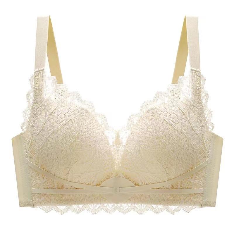 Нижнее белье Тонкие срезы Собранные Не оставляющие следов Дышащая боковая грудь Непровисающий Регулируемый бюстгальтер с неметаллическим кольцом