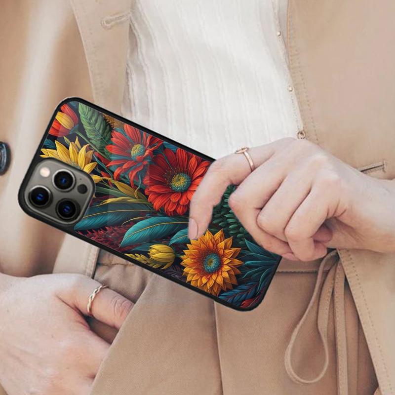 Khokhloma Russian Pattern Flower Magnetic Phone Case For APPLE iPhone 17 Air 16 14 13 12 Pro Max 15 Plus Wireless MagSafe Cover