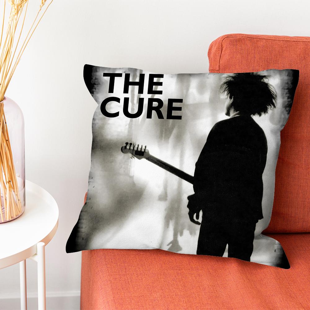 Винтажная наволочка The Cure Rock Band Наволочка Подушка для гостиной Диван Чехол для подушки Подходит для украшения дома, спальни, комнаты