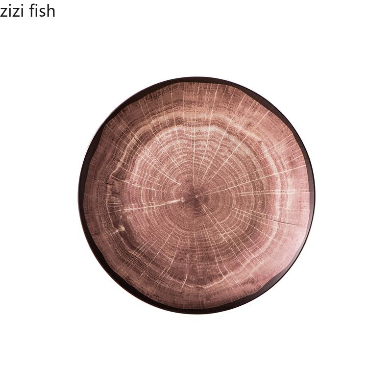 Ретро-печь Изменения Керамическая мелкая тарелка Ресторанная десертная тарелка Салатная тарелка Тарелки для стейков Демонстрационные тарелки для молекулярной кухни